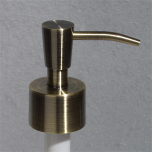 brass finish soap or lotion pump top, brass dispenser pump, brass soap pump top